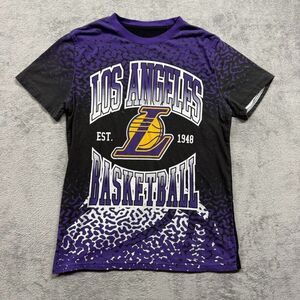 Los Angeles Lakers T Shirt Purple Black‎ Mens Medium UNK NBA Basketball Athletic